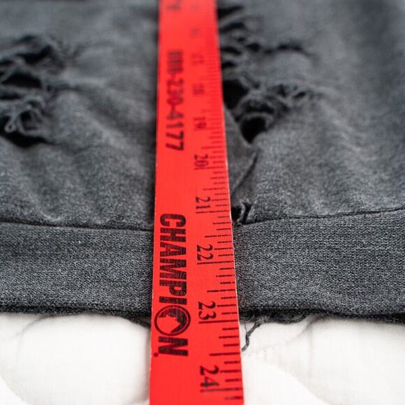 Gaze USA Hoodie Women's M Gray Sweater Top Comfy & Distressed 90s Hip Hop Style - Picture 6 of 6